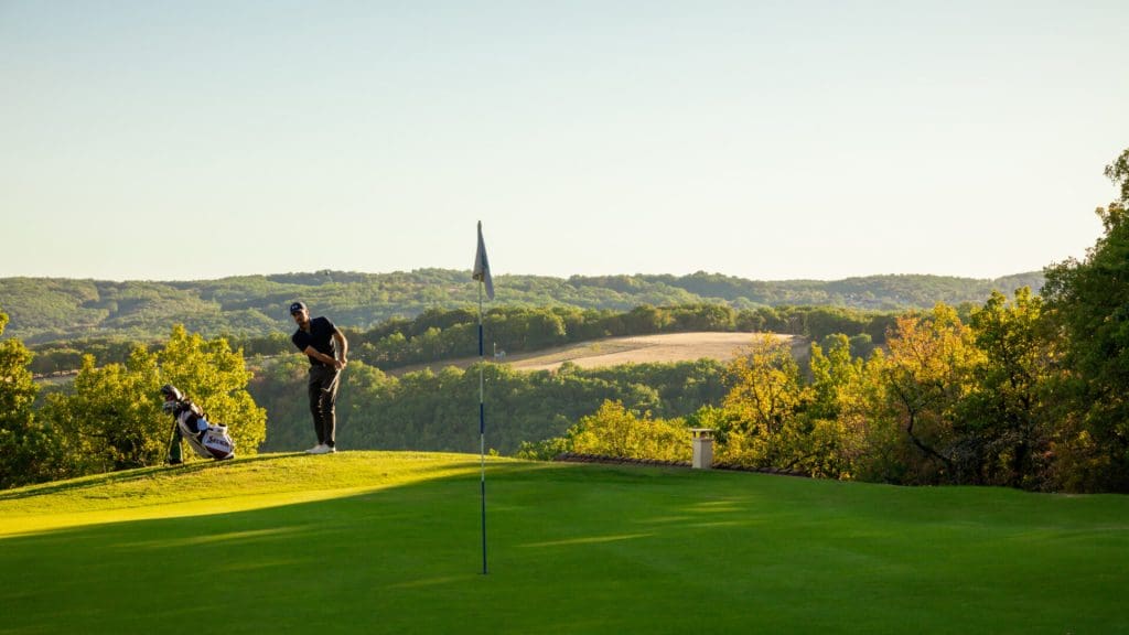 Forested fairways at Souillac Golf & Country Club