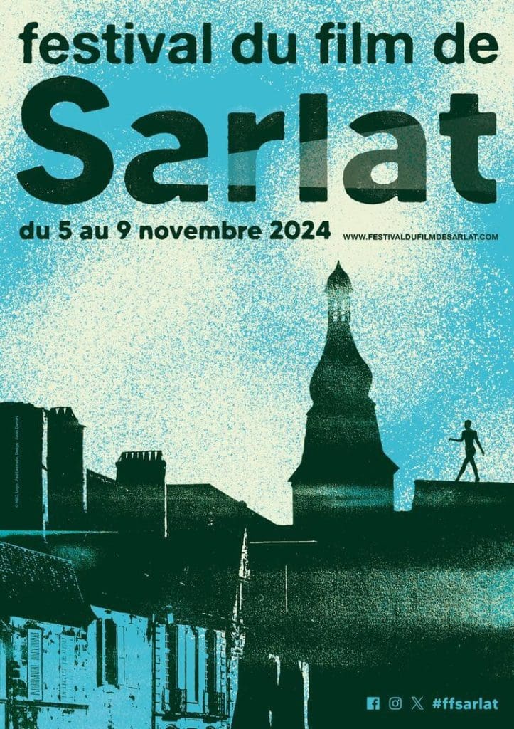 Festival du Film in Sarlat, with film screenings and public discussions in the town square.
