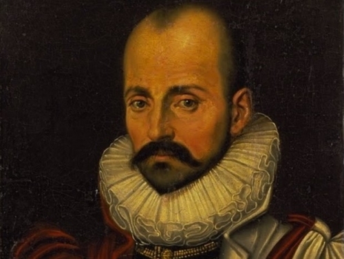 Portrait of the young French philosopher Étienne de La Boétie, painted in the 16th century. He is wearing a richly embroidered jacket
