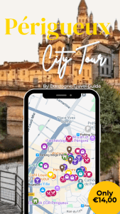 Perigueux City Tour Map on mobile with personal travel tips.